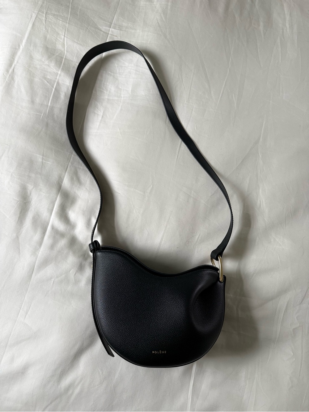 Polene Tonca Edition Duo in Black with Gold Hardware